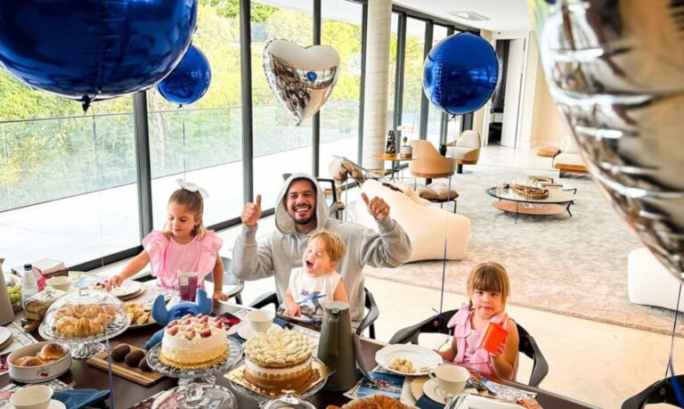 Zé Felipe comemora aniversário ao lado dos filhos: ‘Grato a Deus por tudo’